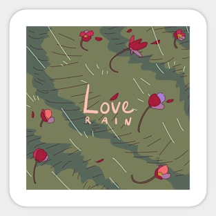 Rainy day in a garden Sticker